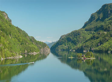 Norvège, au détour d'une route une vue magnifique.